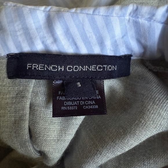 Bloomingdale's | French Connection | Size Small | Grey/Blue Mix It Shirt - Picture 8 of 9